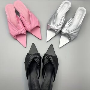 Pink Kitten Heel Sandal